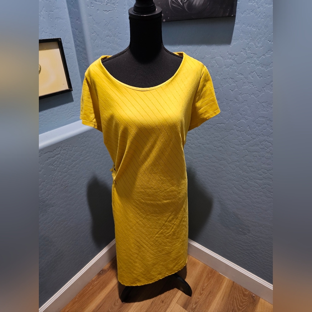 Yellow Short Sleeve Dress